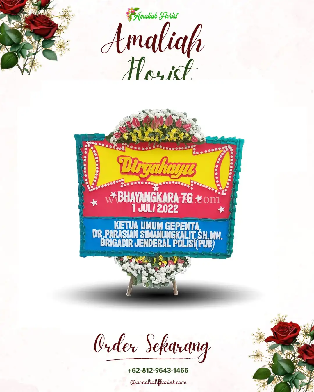 Papan Bunga HUT Ulang Tahun Kasreman